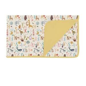NEW KICKEE toddler's animal alphabet blanket in multi